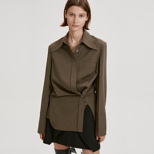 Chemisier oversized pour femmes avec col proéminent Chic & Stil
