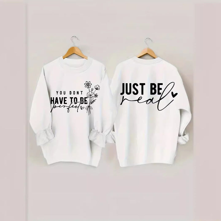 Sweat femme décontracté avec des messages inspirants Chic & Stil