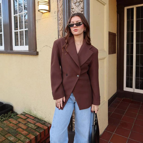 Elegant blazer jacket for women with double button details Amarae