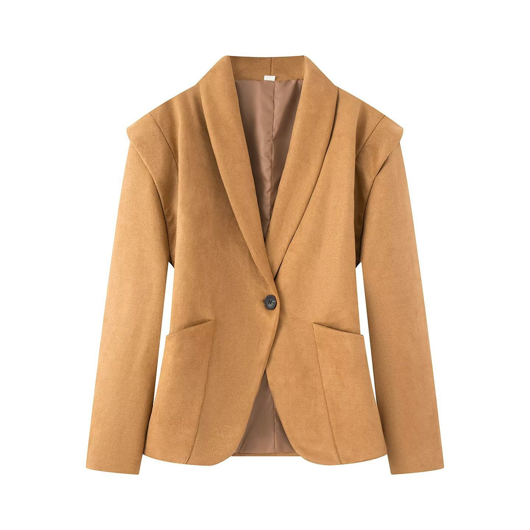 Veste blazer élégante pour femmes en tissu texturé Chic & Stil