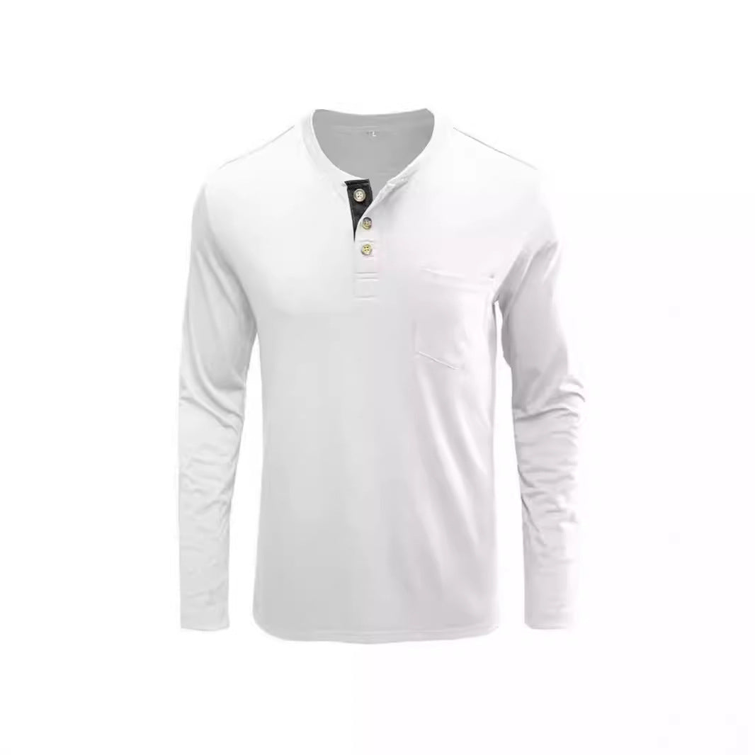 Trendy long sleeve shirt for men with button placket and chest pocket Lune London