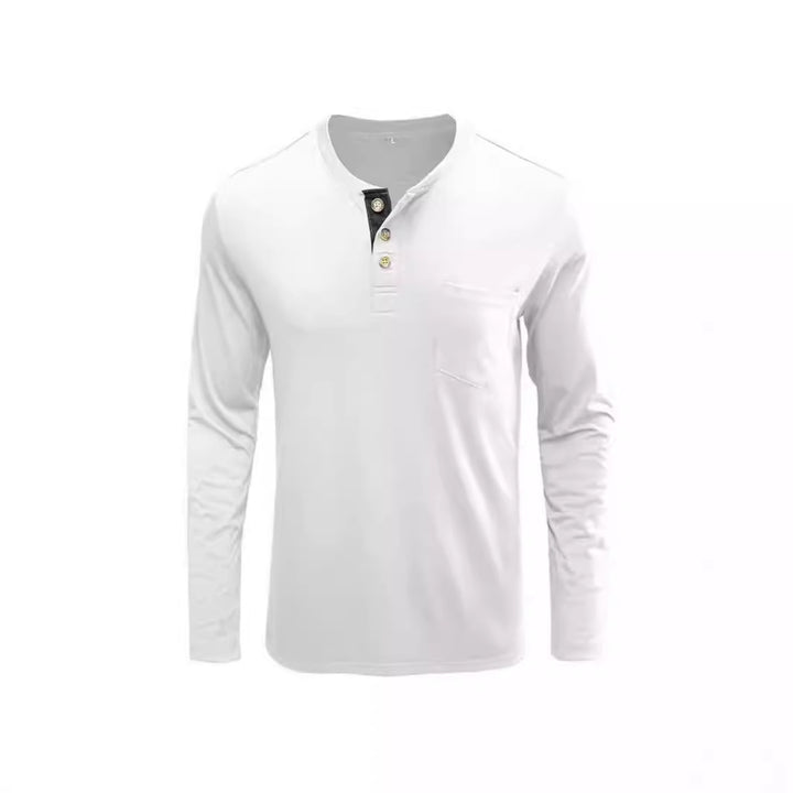 Trendy long sleeve shirt for men with button placket and chest pocket Lune London