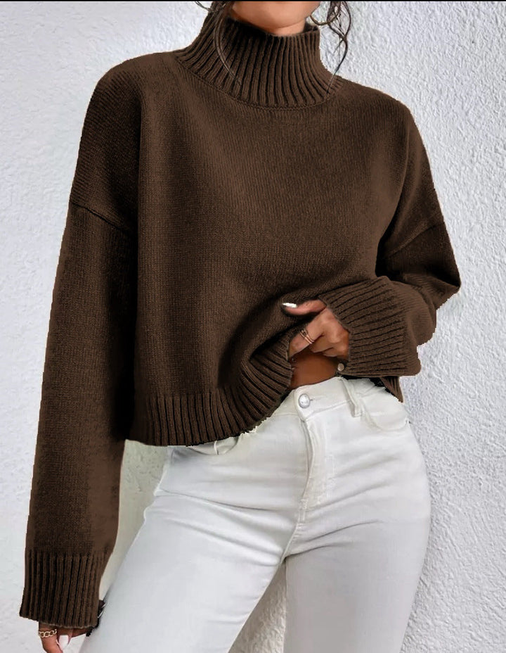 Ladies Fashionable Collar Sweater Made Of Soft Wool Lune London