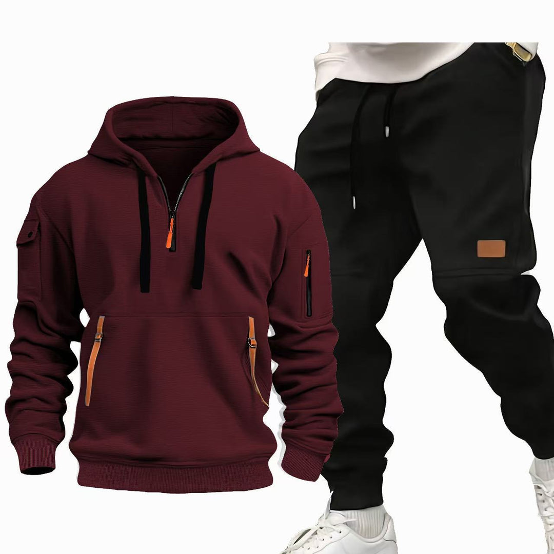 Lune London Functional Hooded Sweatshirt and Jogging Pants Set for Men