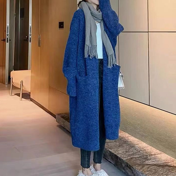 Manteau en tricot oversize pour femmes avec poches et coupe décontractée Chic & Stil