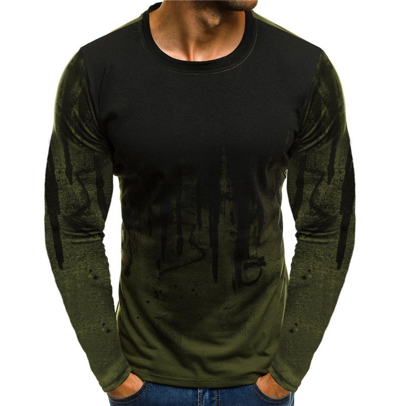 Long sleeve men's t-shirt with modern graphic accents and a sporty fit Amarae