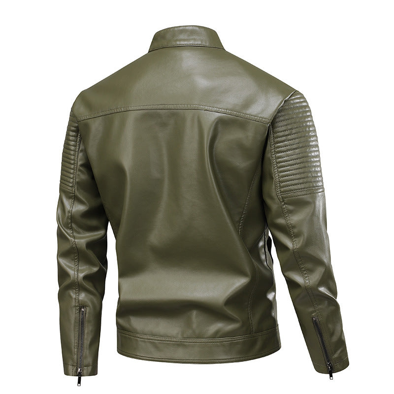 Trendy motorcycle jacket for men with textured details Amarae