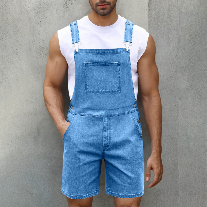 Men's denim overalls with modern pockets and adjustable straps Lune London