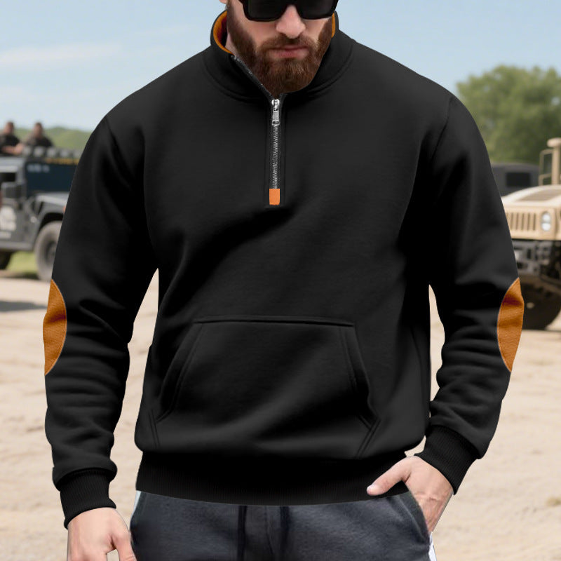 Men's Hoodie with high collar in fashion and contrasting details Lune London