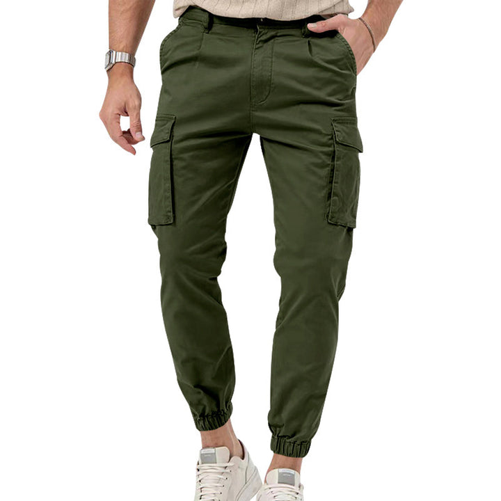 Unisex cargo pants with elastic waistband and practical side pockets Lune London