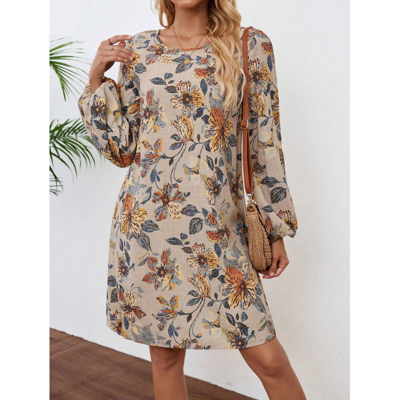 Casual women's leisure dress with floral accents Lune London