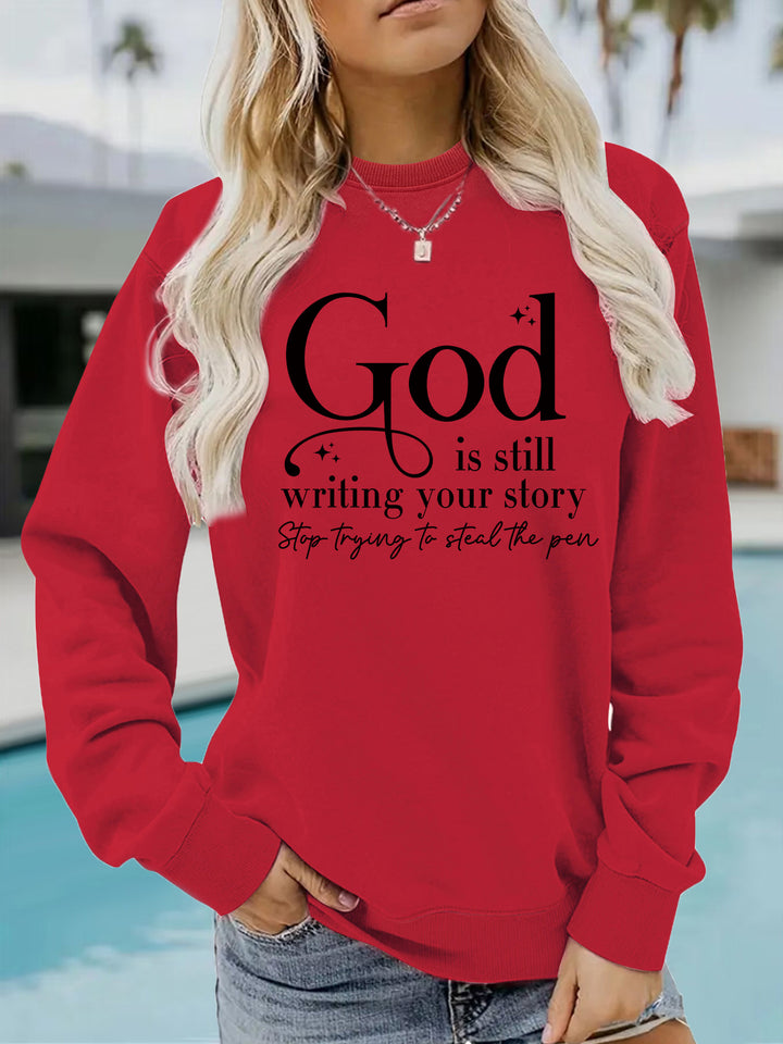 Sweatshirt pour femmes avec lettrage inspirant Chic & Stil