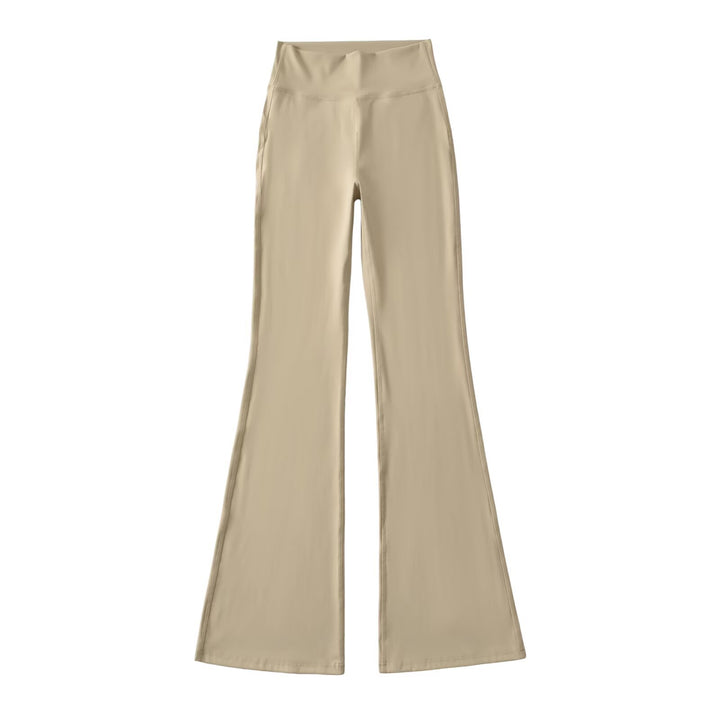 Ladies High-Waisted Flared Yoga Pants with Shaped Waist Amarae
