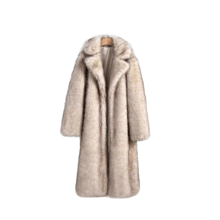 Ladies Elegant Fur Coat with Large Pockets Lune London