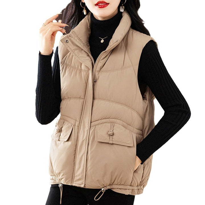 Lady sleeveless down jacket with high collar Amarae