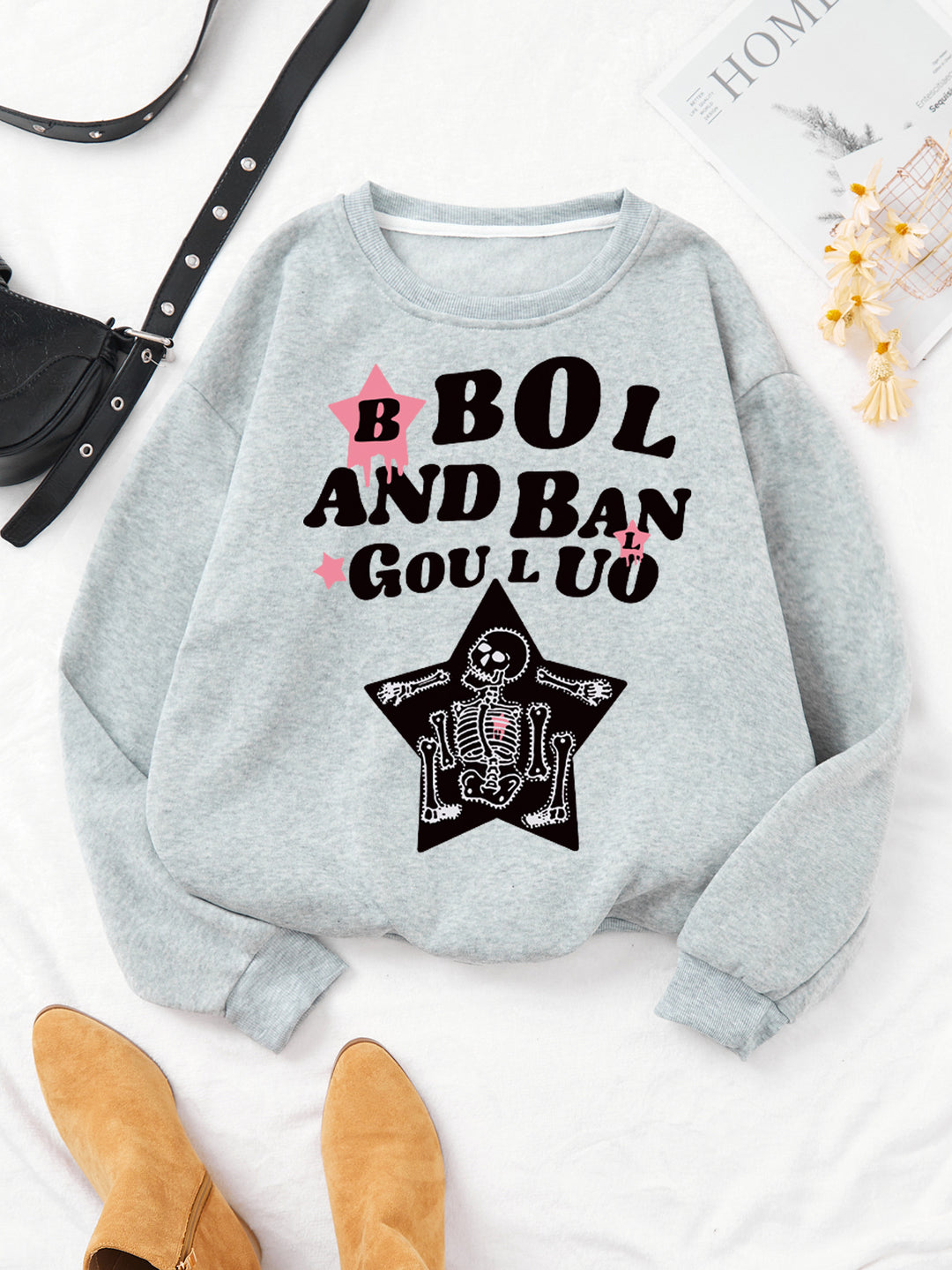 Women's casual sweatshirt with creative skeleton design Chic & Stil