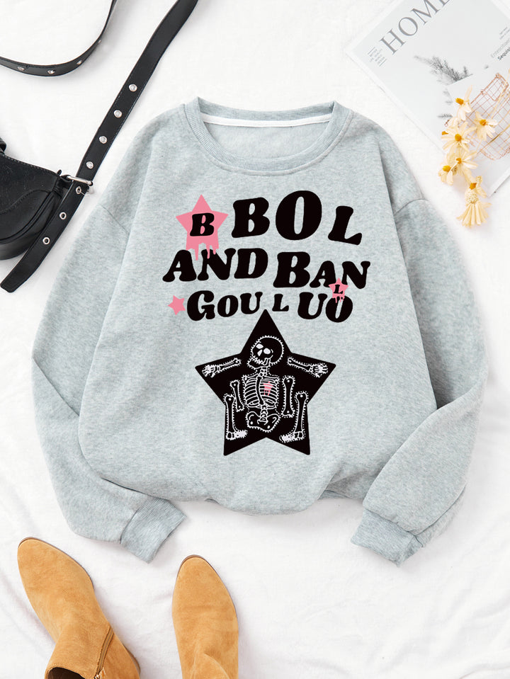 Women's casual sweatshirt with creative skeleton design Chic & Stil