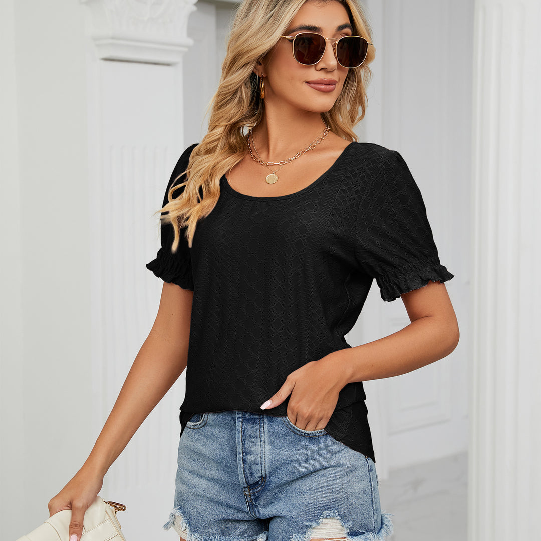 Shirt for women with hole pattern and relaxed fit Lune London