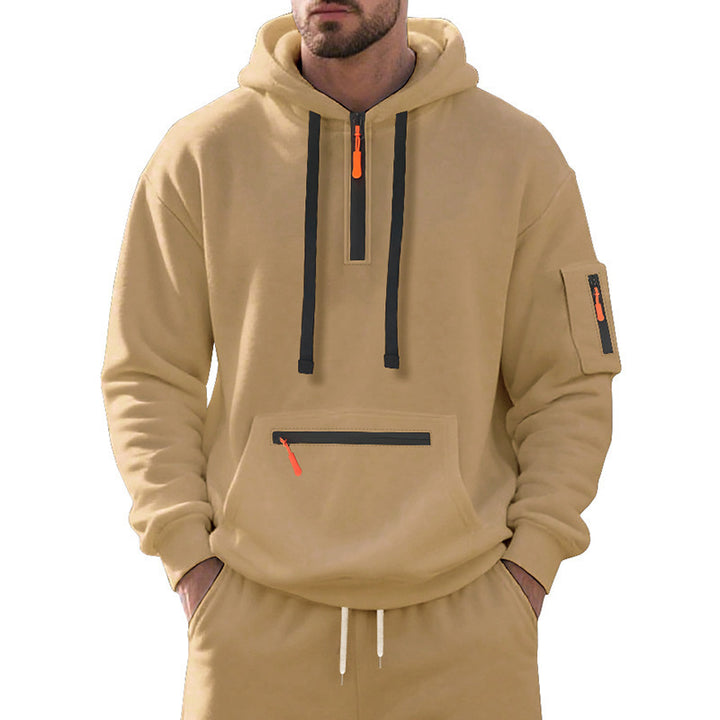 Men's sporty hoodie with practical zip pockets Amarae