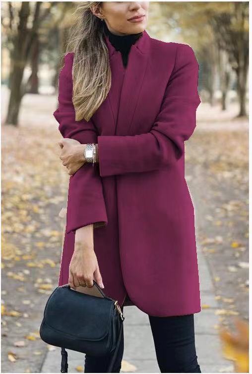 Chic Und Stil | Elegant Coat with Stand-Up Collar