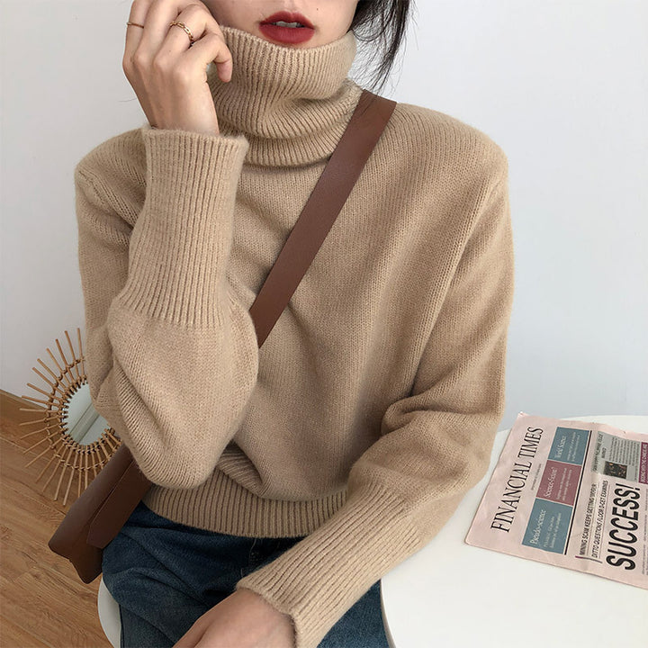 Pull à col roulé confortable pour femmes en fine maille Chic & Stil