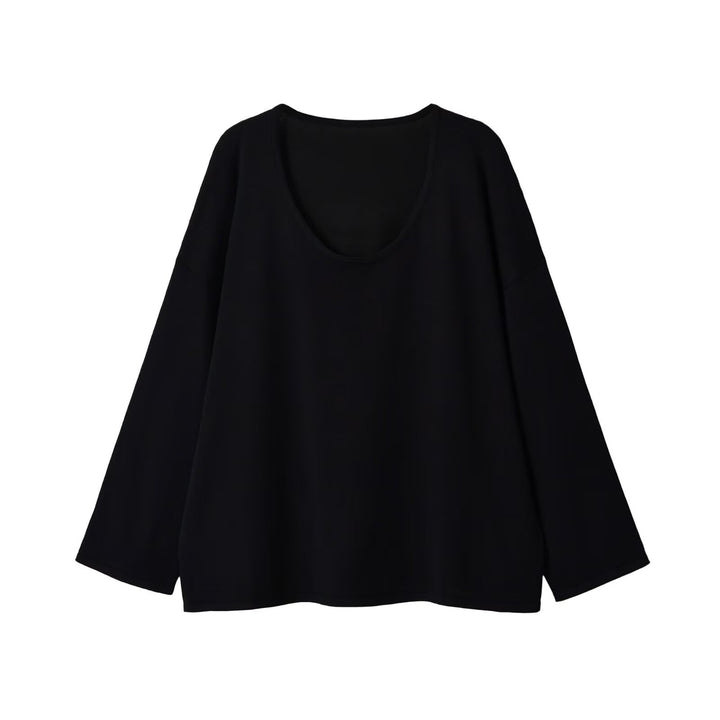 Women's Oversize Sweatshirt with deep round neckline and dropped shoulder Amarae