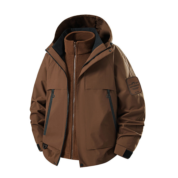 Men's two-in-one waterproof winter parka with removable fleece inner jacket Amarae