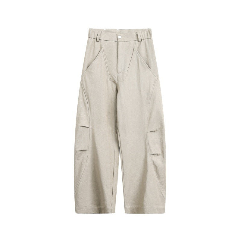 Unisex Wide Cropped Cargo Pants with High Waist and Utility Pockets Amarae