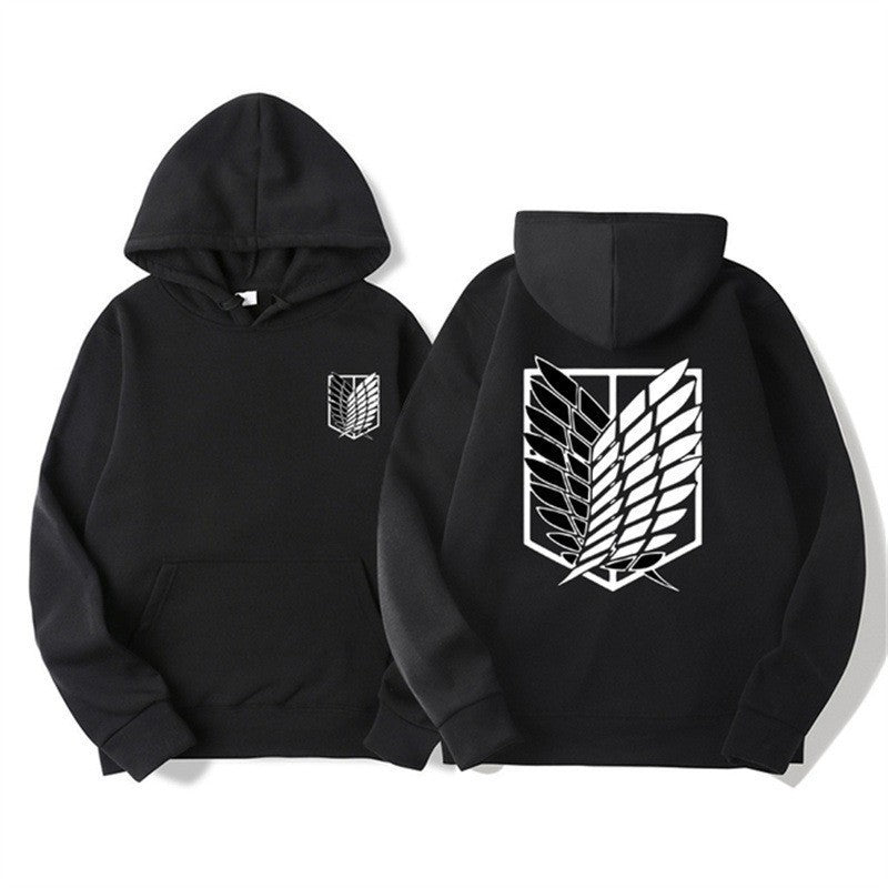 Women's hooded sweatshirt with modern anime design and practical kangaroo pocket Chic & Stil