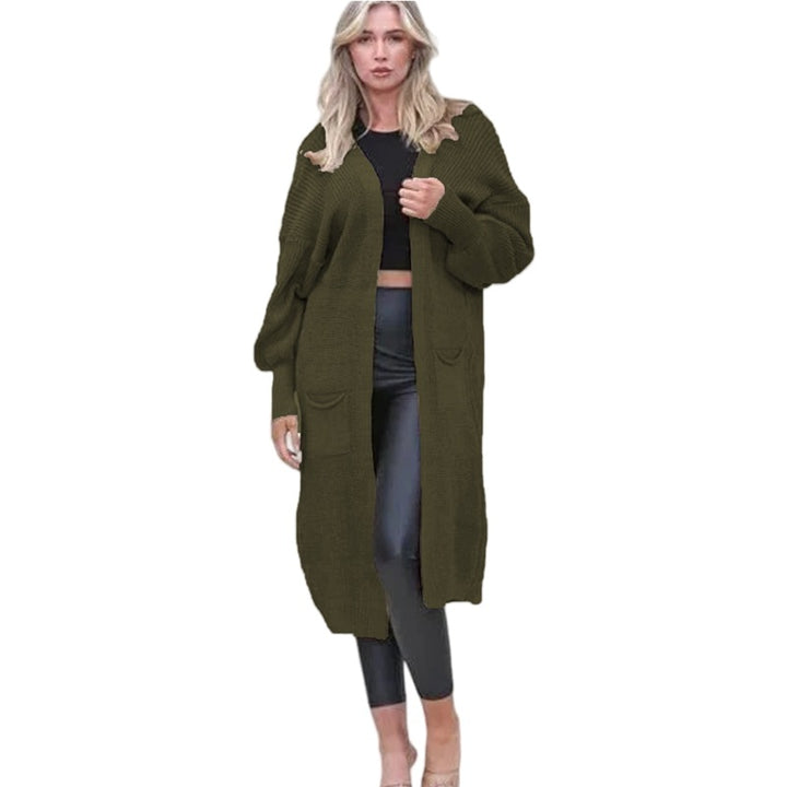 Knit cardigan for women with long sleeves featuring an elegant structured design and practical pockets Lune London