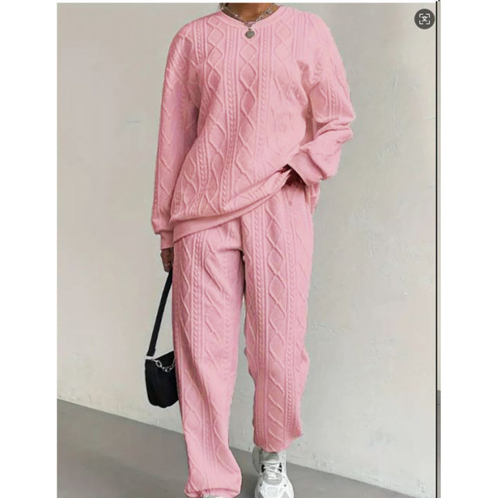 Ensemble de tricot pour femmes avec motif en cable Chic & Stil