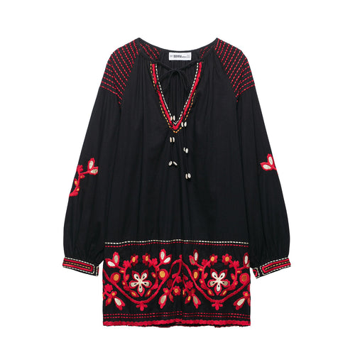 Knit jacket for women with floral pattern and deep V-neck Amarae