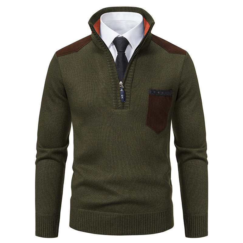 Stylish men's sweater with high collar Lune London