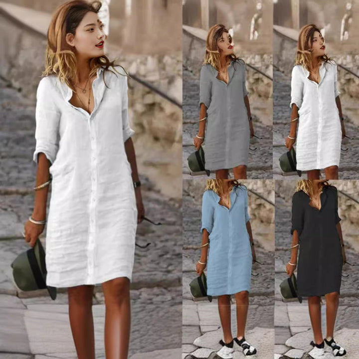 Women Casual Shirt Dress with Chic Details Lune London