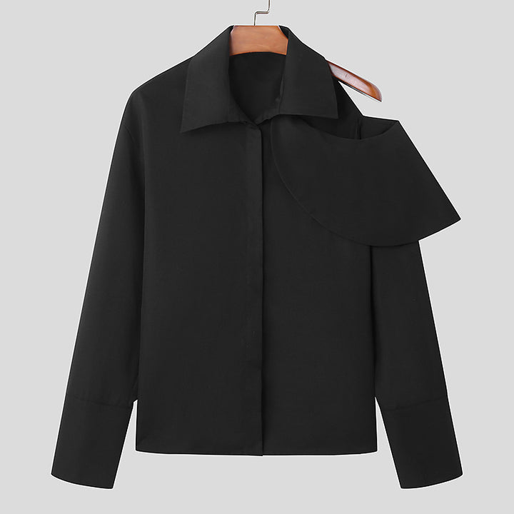 Women's fashion blouse with asymmetric collar and high-quality finishing Lune London