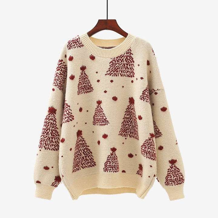 Ladies Comfortable Christmas Sweater with Creative Chic Pattern and Style