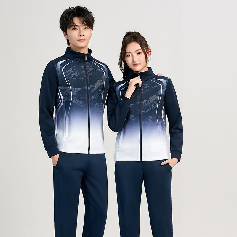 Unisex Performance Training Set with Gradient, Stretch Jacket and Comfort Pants Amarae
