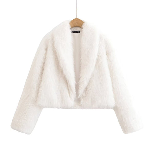 Faux fur jacket for women with modern design Amarae