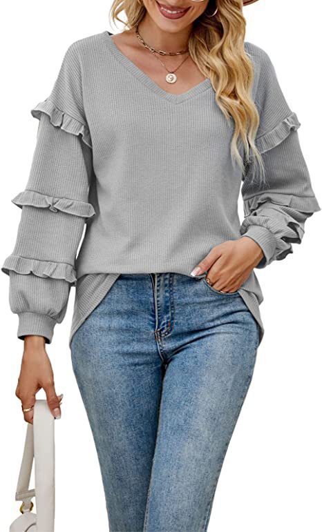 Women's sweatshirt with ruffle details Lune London