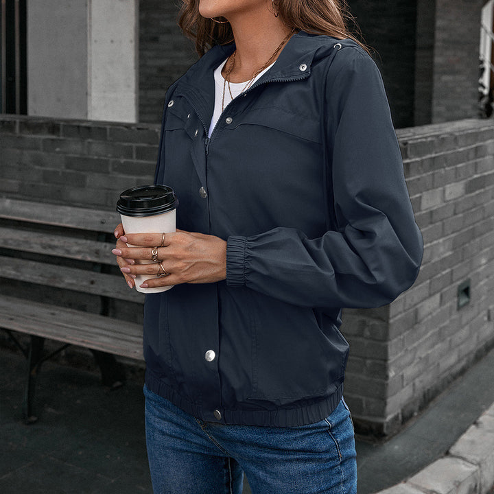 Functional jacket for women with hood and elastic cuffs Lune London