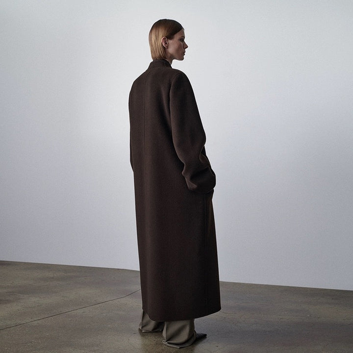 Manteau trench oversize pour femmes en mélange de laine de haute qualité Chic & Stil