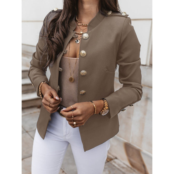 Trendy women's blazer with chic and stylish button detailing
