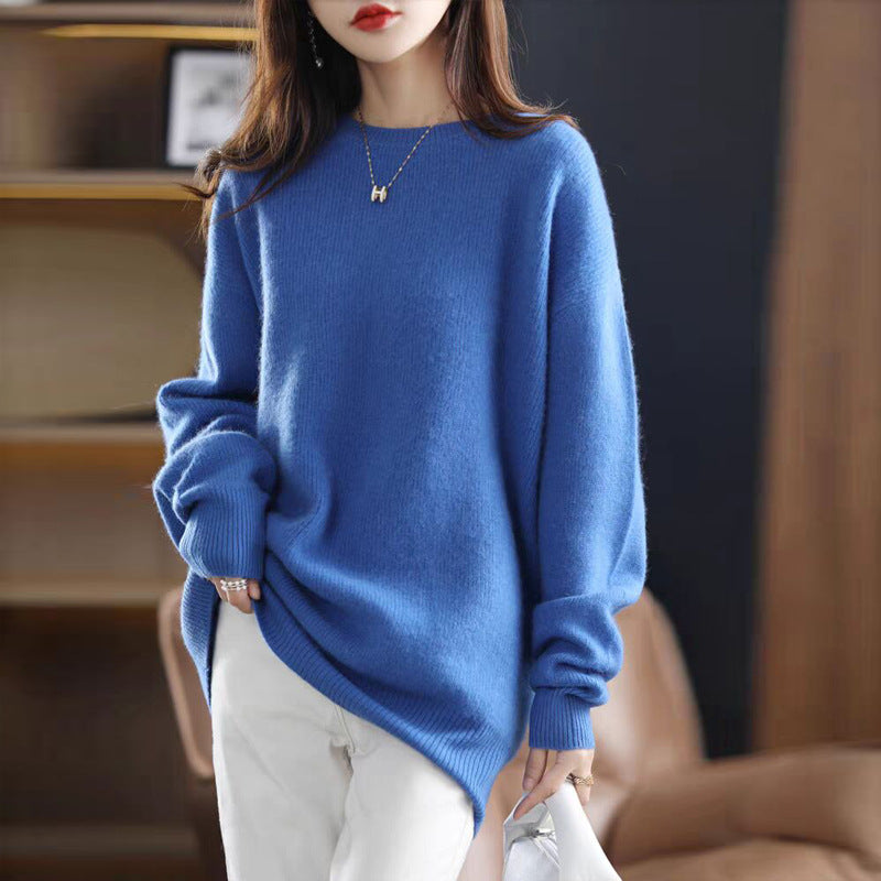 Pull long pour femmes en tricot avec coupe décontractée Chic & Stil