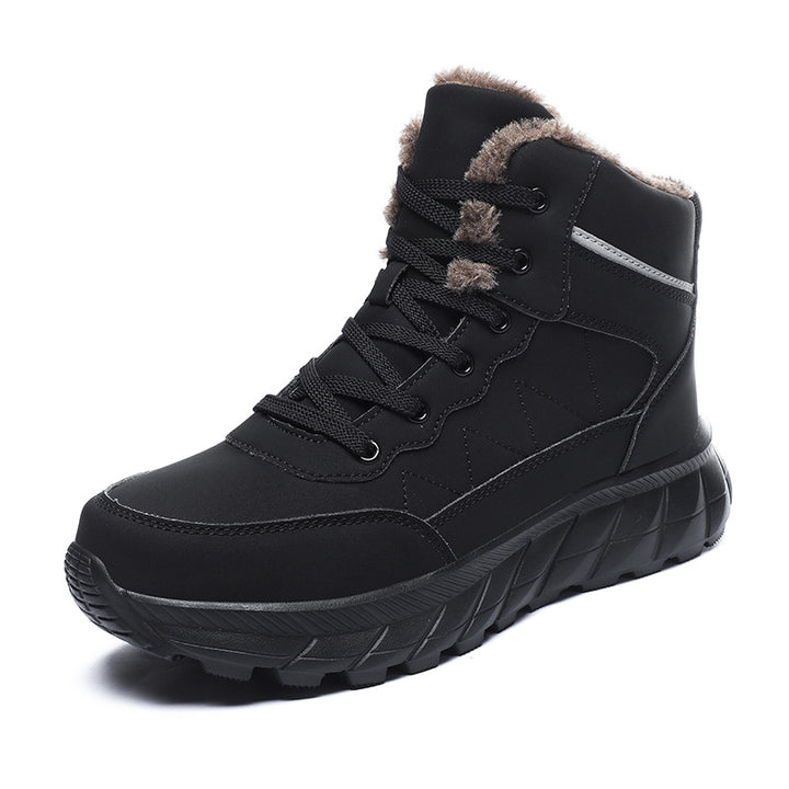 High winter boots for women with cozy lining and grippy sole Lune London