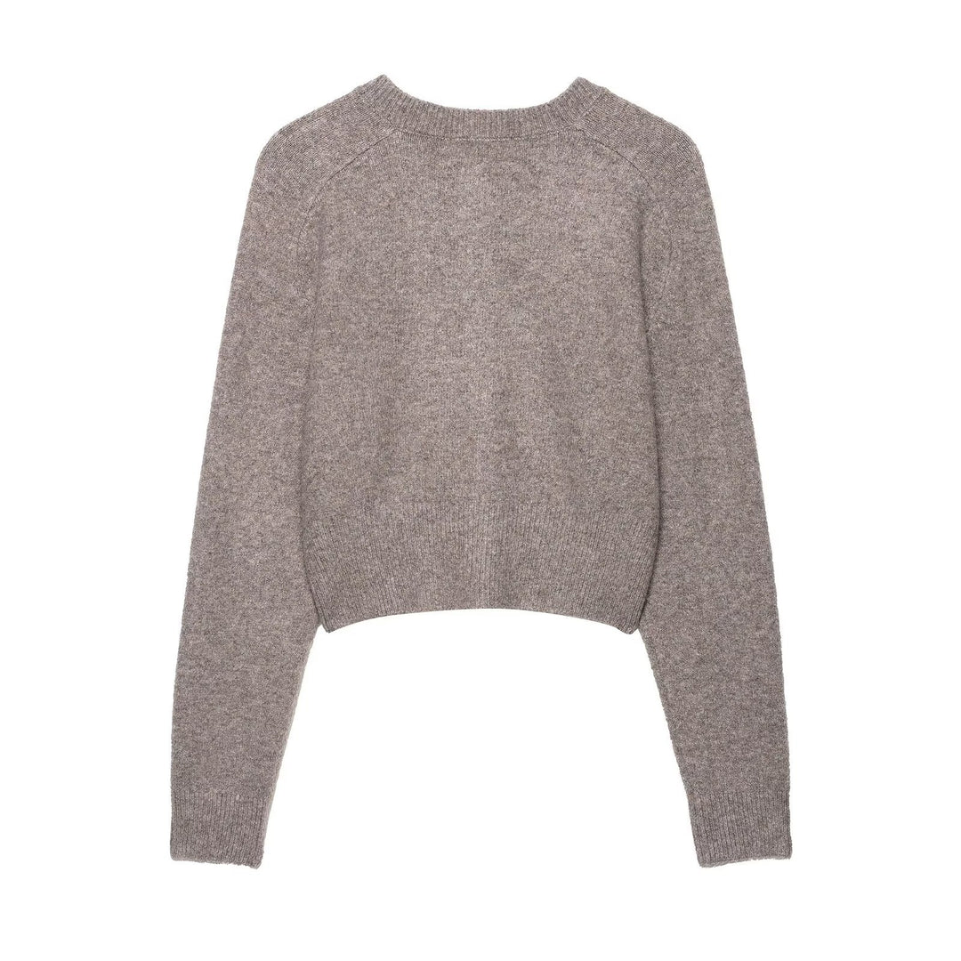 Women's knitted jacket with button placket and relaxed fit Lune London