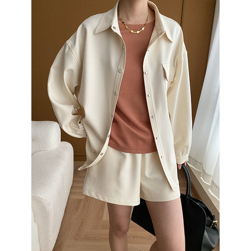Women's Short Sleeve Blouse and Shorts Set Chic & Stil