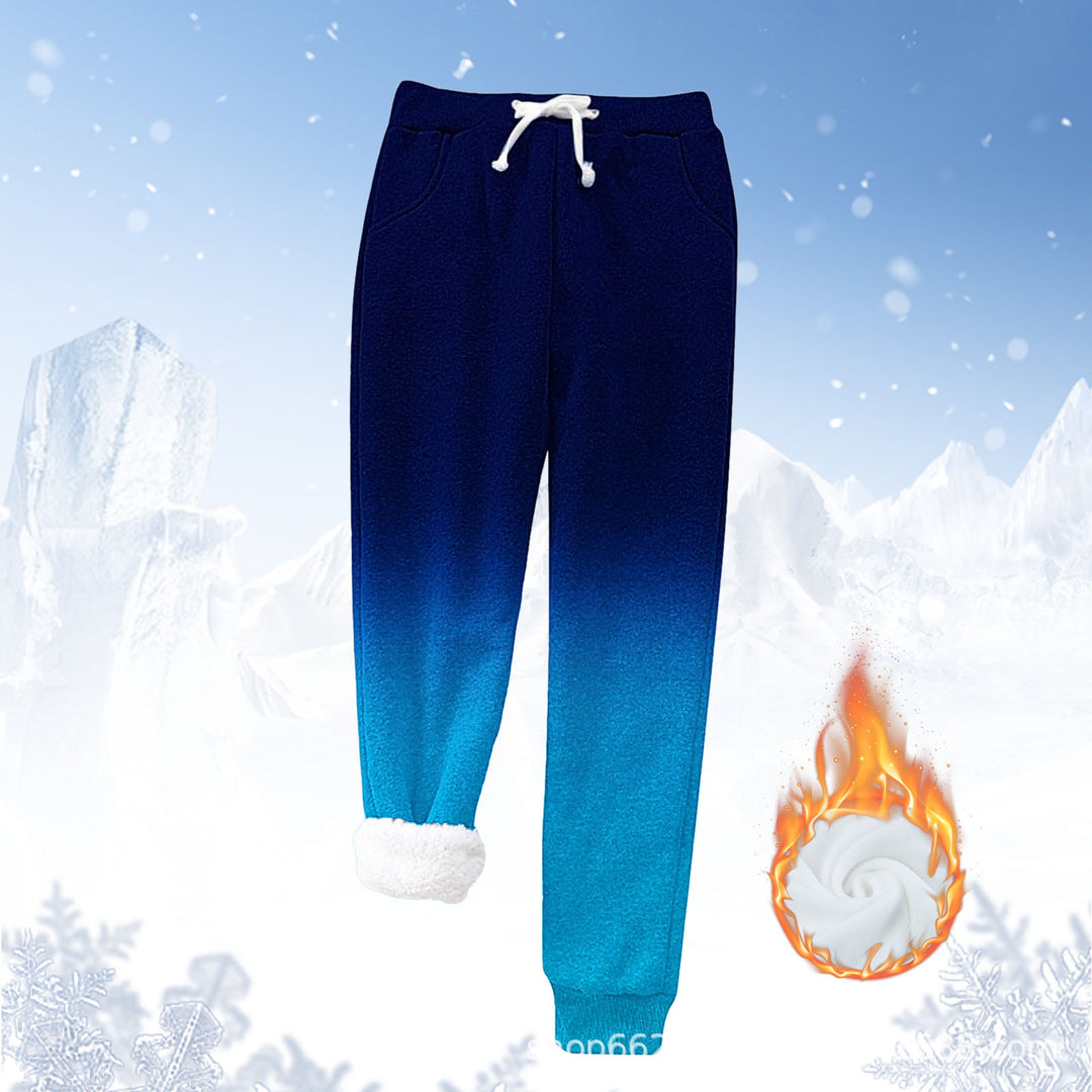 Fleece jogger pants for women with warm inner lining and elastic waistband Lune London