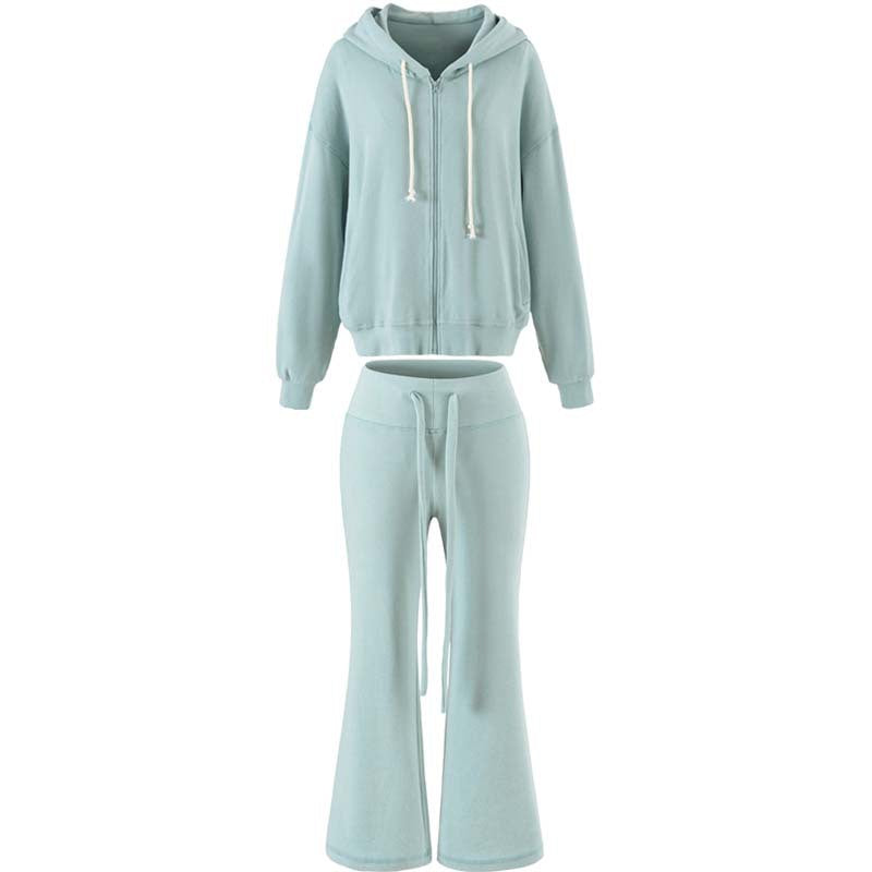 Women's Two-Piece Lounge Set with Zip Hoodie and Flared Jogging Pants Amarae