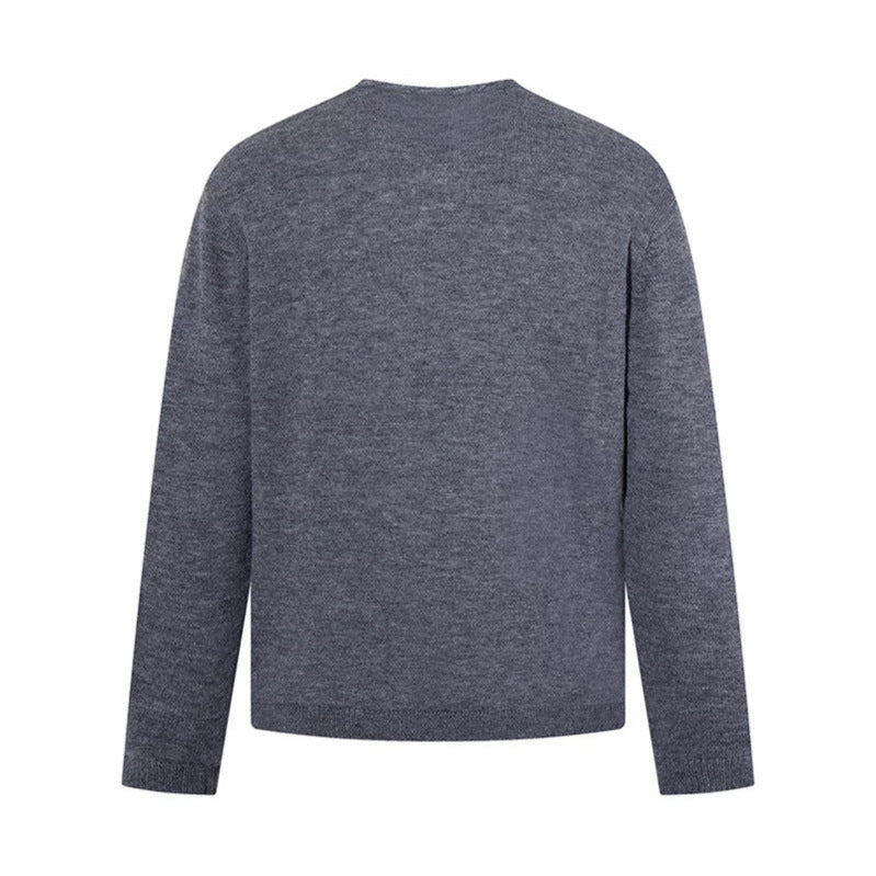 Men's fine knit sweater with round neck, loose fit and ribbed hem Amarae