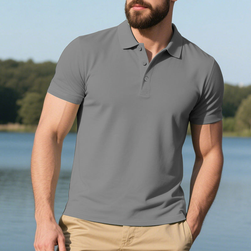 Men's sports polo in breathable functional material Lune London